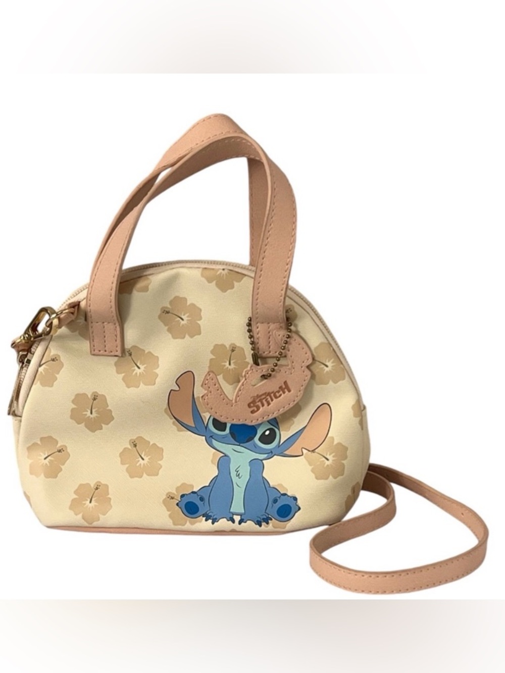 Disney's Lilo and Stitch Floral Beige Vegan Crossbody Bag Never Used